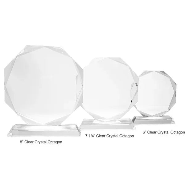 Faceted Octagon Crystal Award
