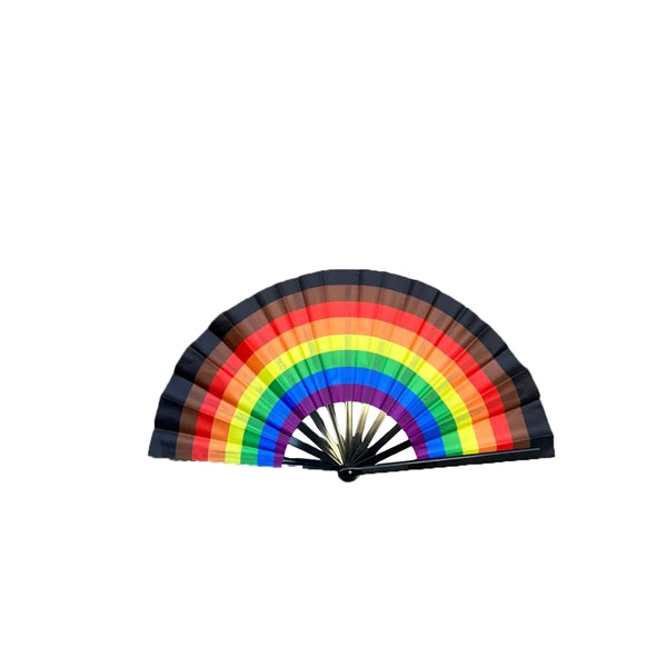 Shiny Rainbow Large Foldable Fan