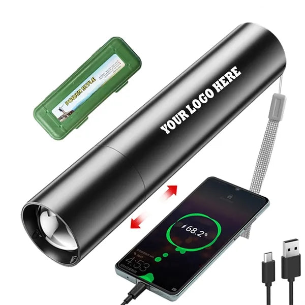Outdoor 2-In-1 Flashlight Charging Bank