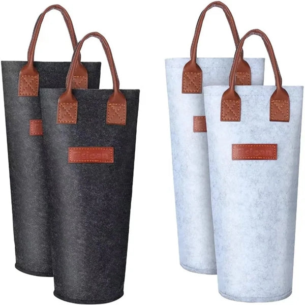 Single Felt Bottle Wine Tote