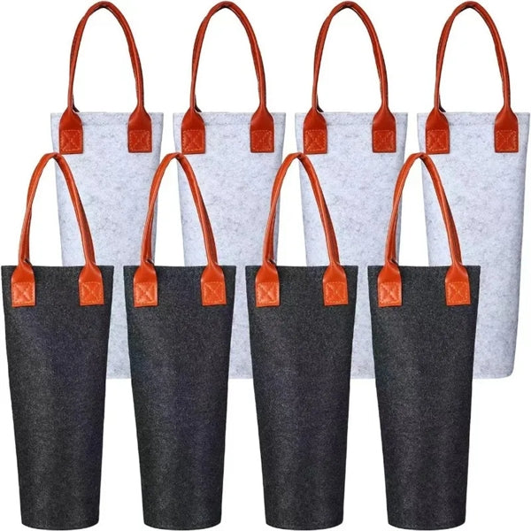 Single Felt Bottle Wine Tote