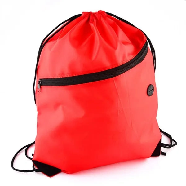 Zipper Drawstring Bag With Ear Buds Slot