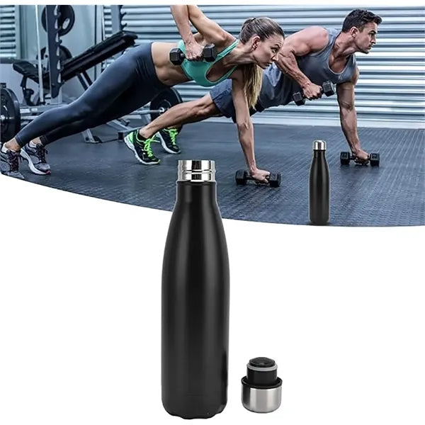 Wide Mouth Cap Vacuum Insulated Sports Water Bottle
