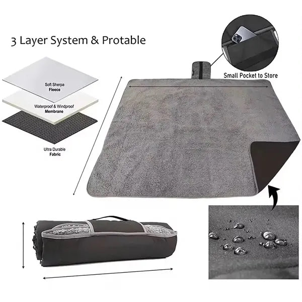 Outdoor Camping Foldable Waterproof Picnic Blanket