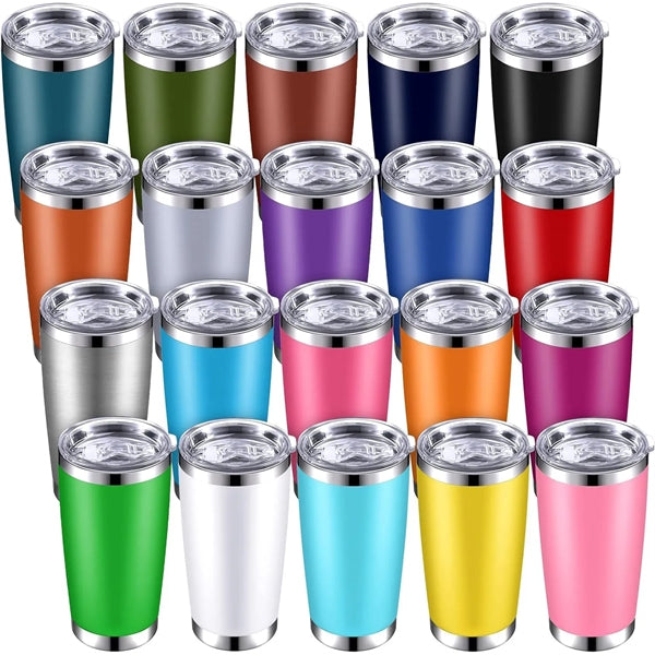 20oz Stainless Steel Tumbler Bulk with Lid, Double Wall