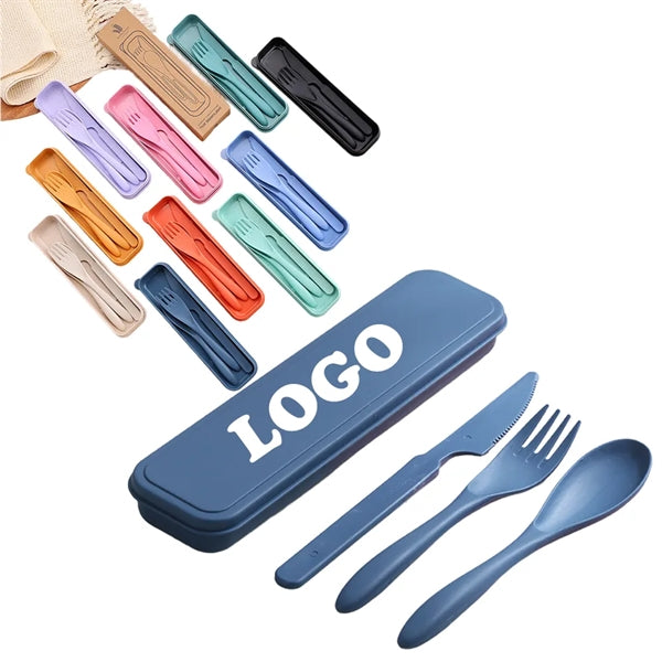 Portable Natural Wheat Straw Tableware Set
