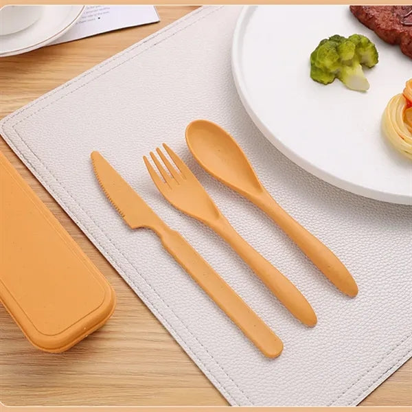 Portable Natural Wheat Straw Tableware Set