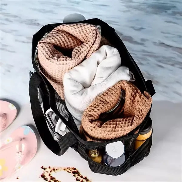 Family Summer Travel Large Capacity Mesh Beach Tote Bag