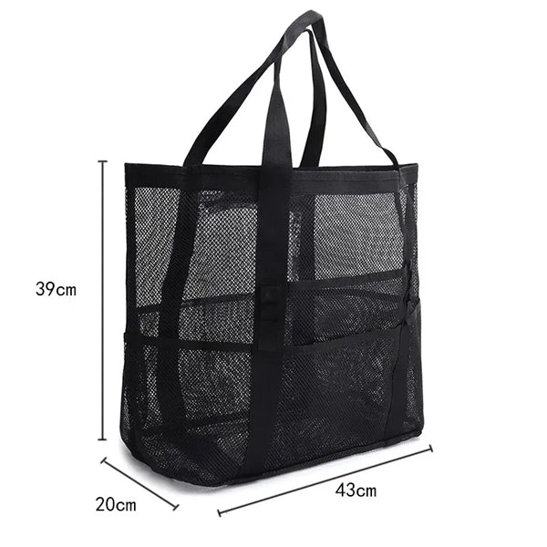 Family Summer Travel Large Capacity Mesh Beach Tote Bag