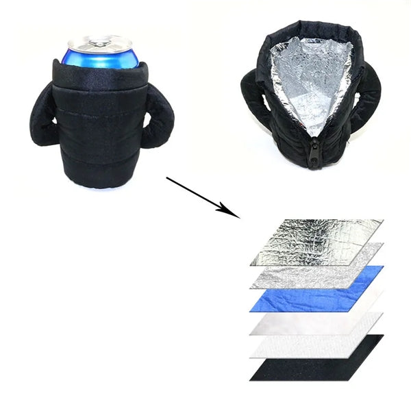 Puffy Jacket Wrap Can Sleeve Cover