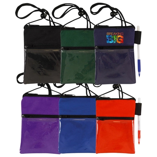 ID Me 2 Dual Zipper Pocket Badge Holder & Passport Pouch