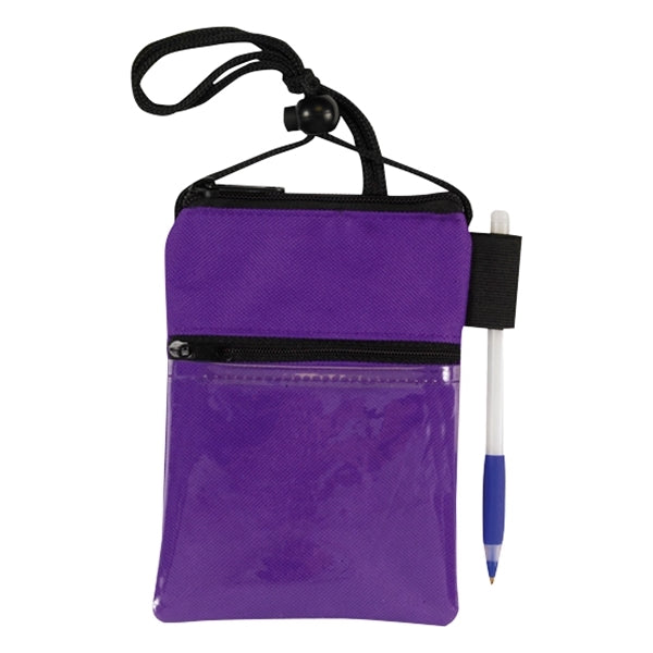 ID Me 2 Dual Zipper Pocket Badge Holder & Passport Pouch