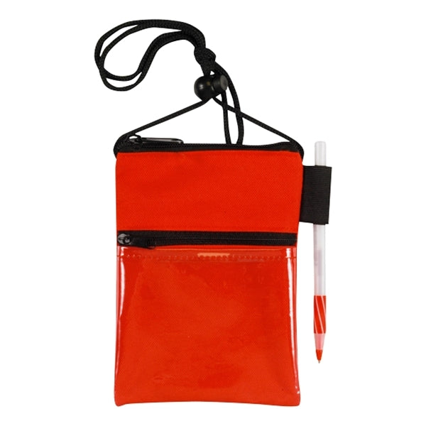 ID Me 2 Dual Zipper Pocket Badge Holder & Passport Pouch