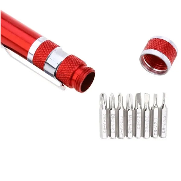 Aluminum 8-in-1 Magnetic Screwdriver Tool