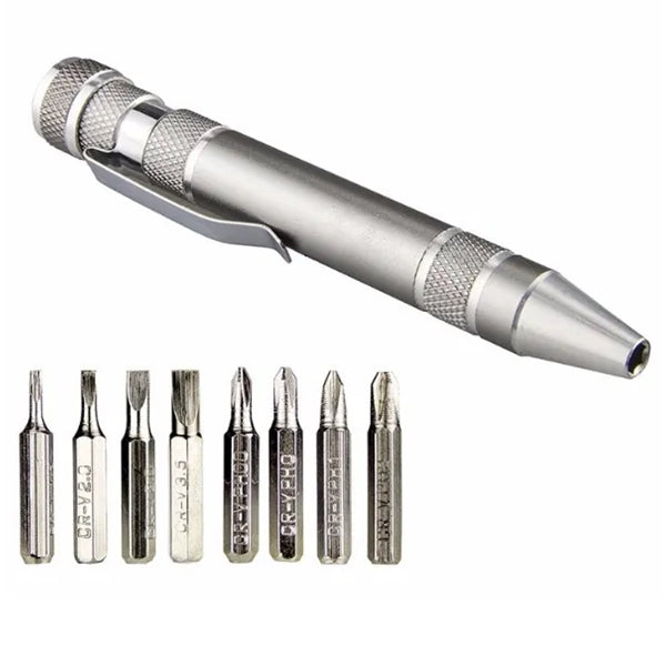 Aluminum 8-in-1 Magnetic Screwdriver Tool