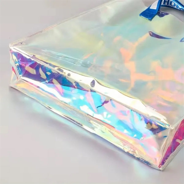 Beach Holographic Transparent Pvc Clear Tote Bag