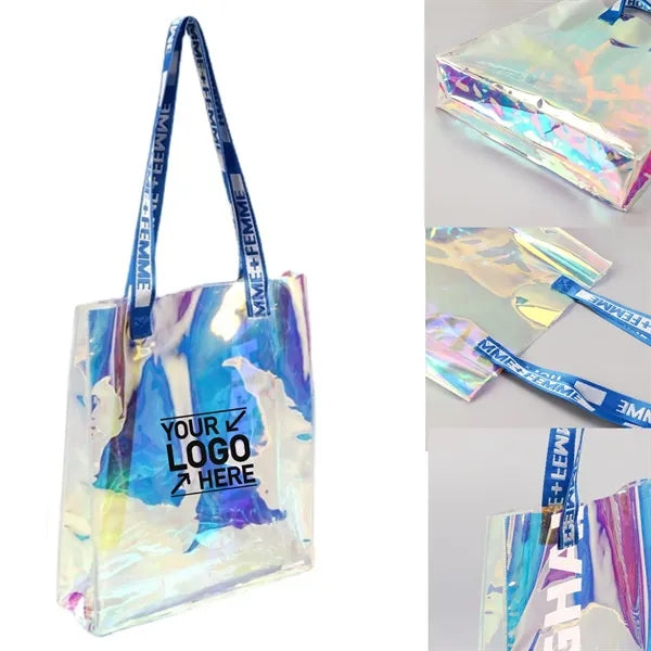 Beach Holographic Transparent Pvc Clear Tote Bag