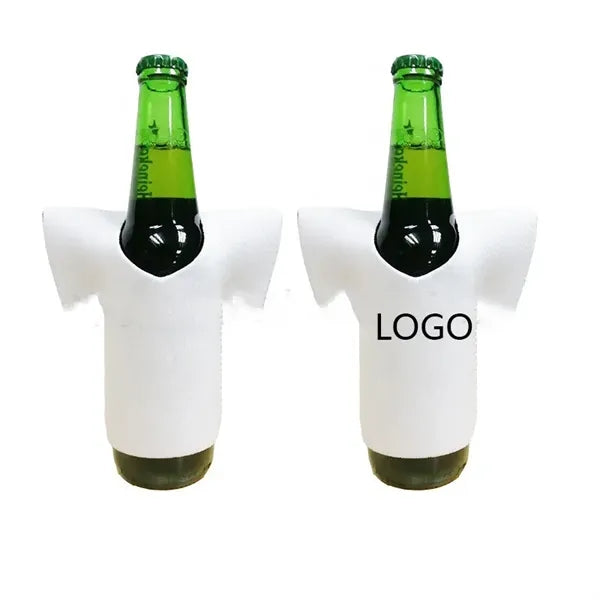 Short Sleeve T-Shirt Shape Neoprene Beer Bottle Holder