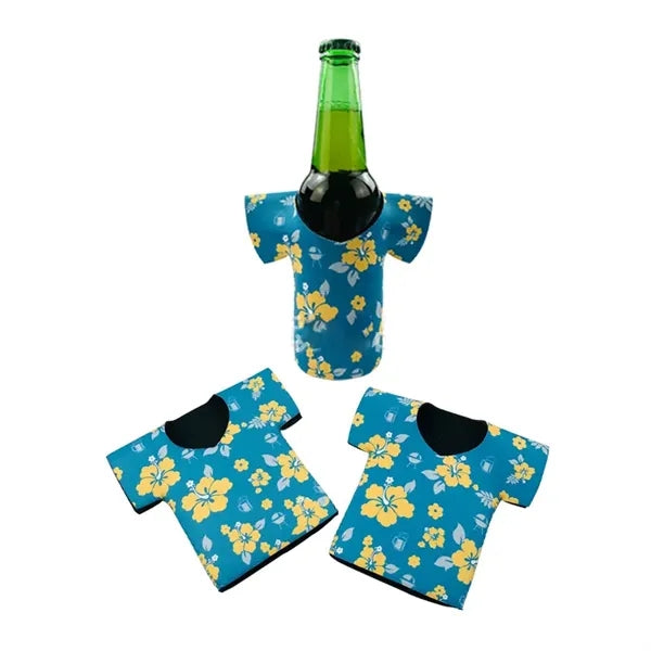 Short Sleeve T-Shirt Shape Neoprene Beer Bottle Holder