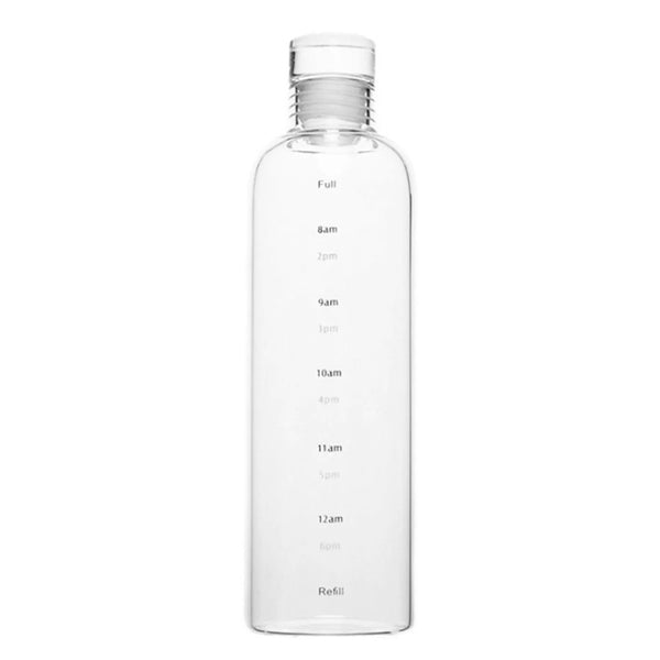 17 oz Transparent Plastic Bottle with Time Marker