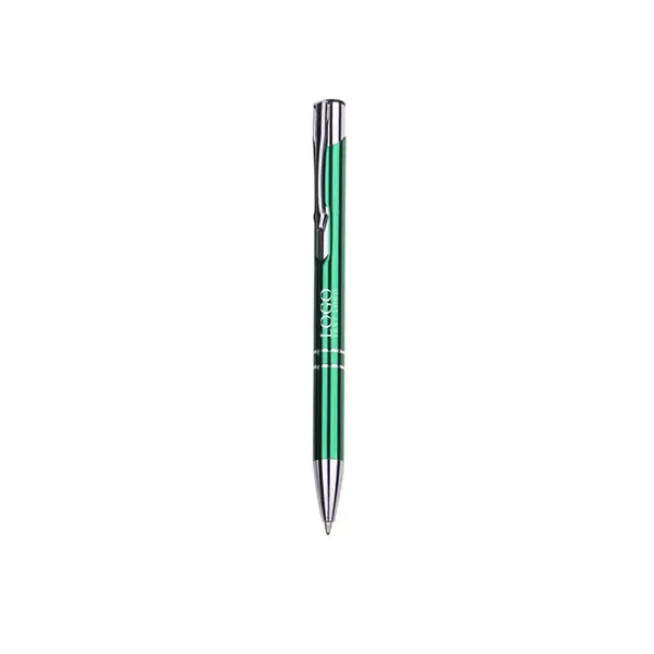 Retractable Metal Ballpoint Pen With Black Ink