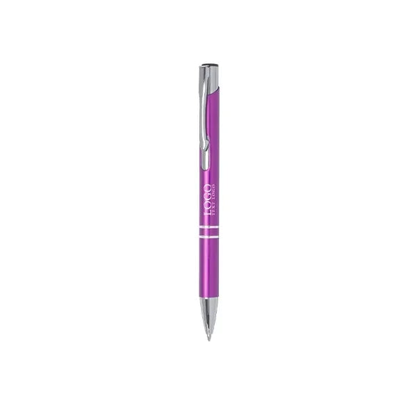 Retractable Metal Ballpoint Pen With Black Ink