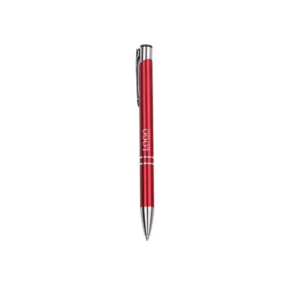 Retractable Metal Ballpoint Pen With Black Ink