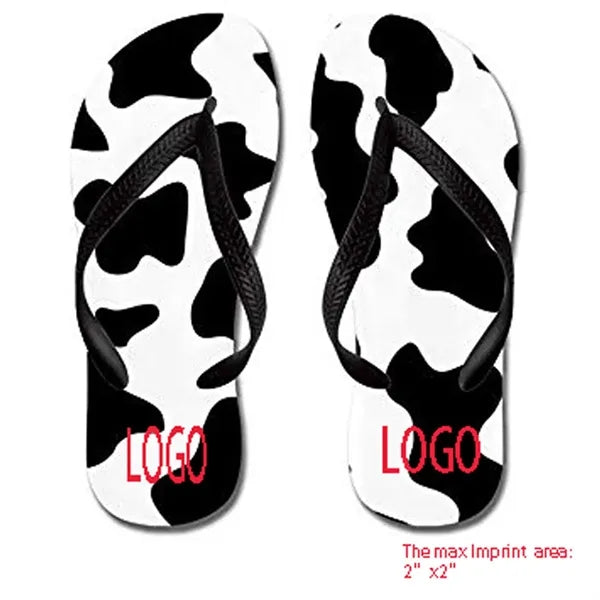 Summer Outdoor Beach Flip Flops Cow Cheese