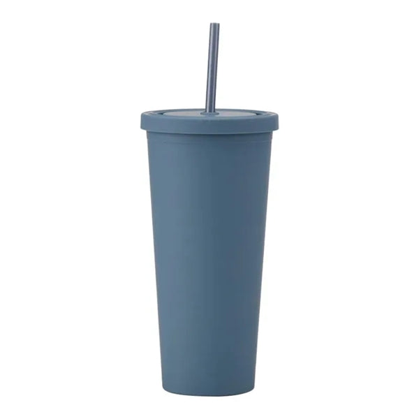 Fashion 24oz Double Wall Cup Plastic Tumblers With Lids
