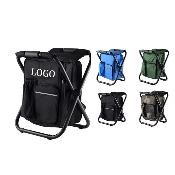 Backpack Foldable Chair With Cooler Bag