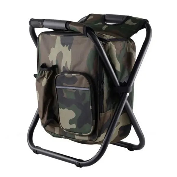 Backpack Foldable Chair With Cooler Bag