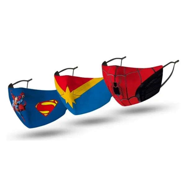 Kids w/ Full Color Imprint Cotton Safety Face Masks
