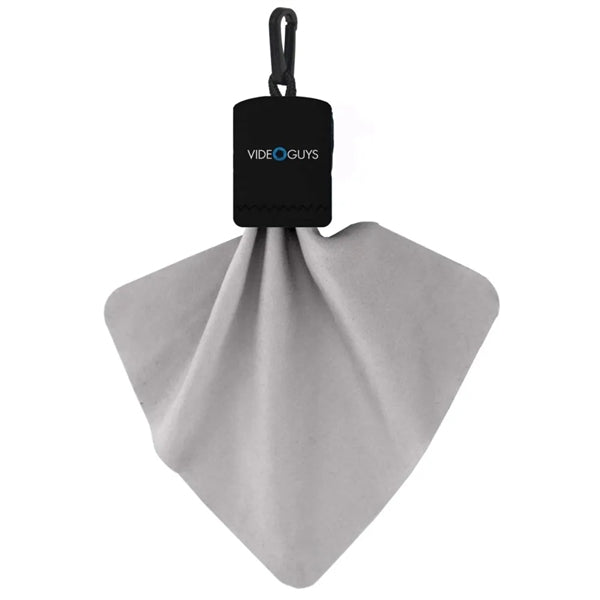 Clip-on Microfiber Lens Cloth Carry Pouch