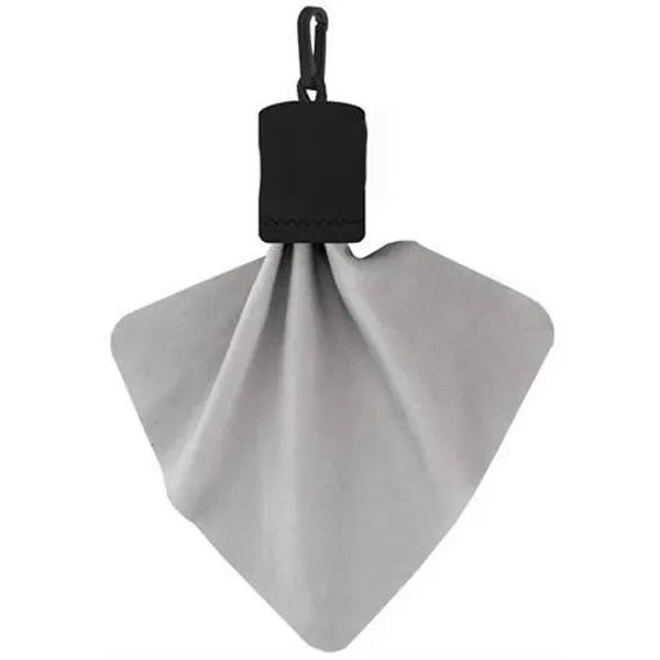 Clip-on Microfiber Lens Cloth Carry Pouch