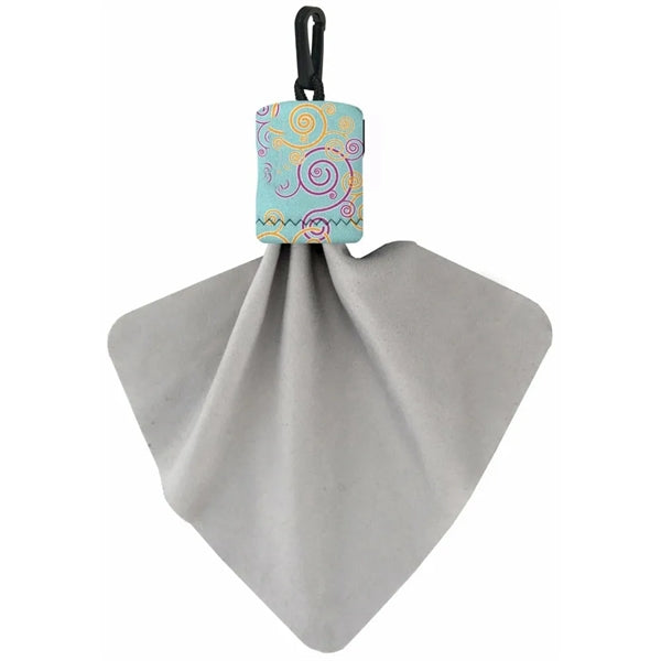 Clip-on Microfiber Lens Cloth Carry Pouch