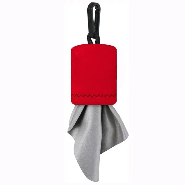 Clip-on Microfiber Lens Cloth Carry Pouch