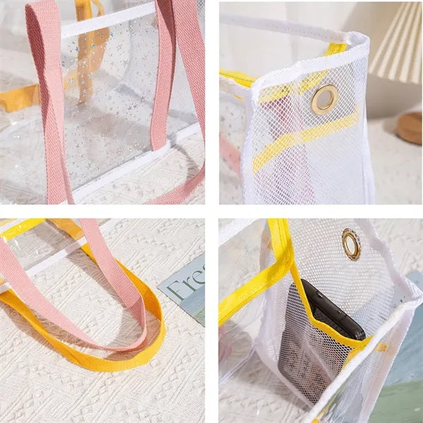 Large Waterproof PVC Clear Beach Tote Bag