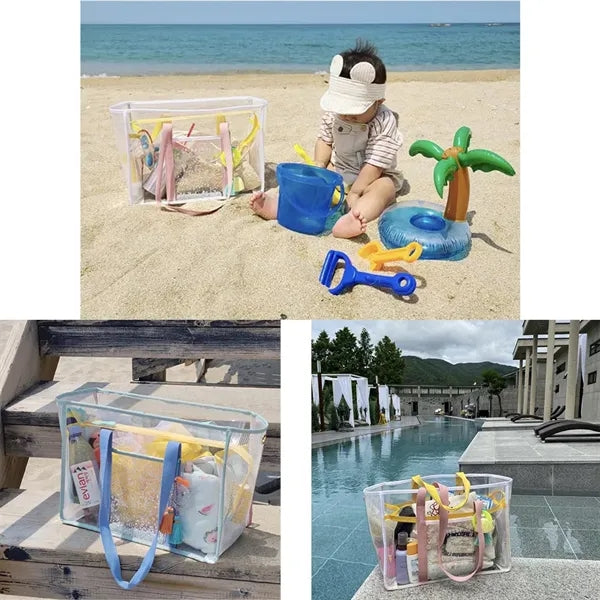 Large Waterproof PVC Clear Beach Tote Bag