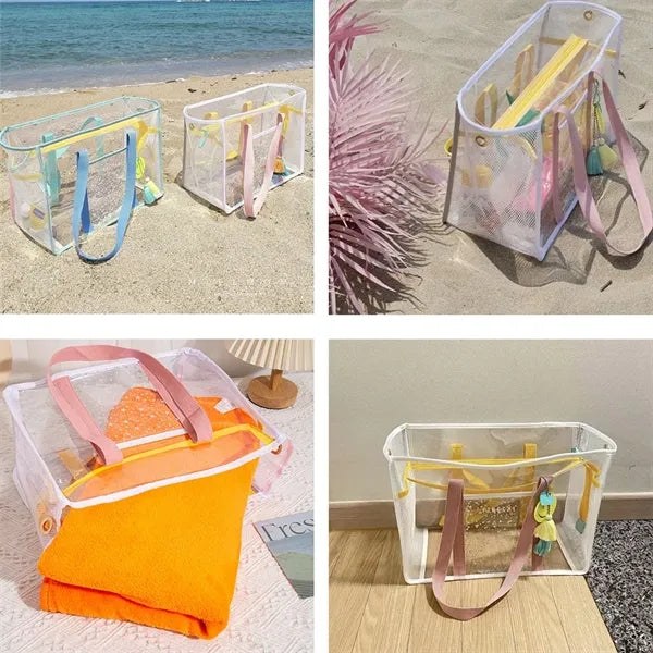 Large Waterproof PVC Clear Beach Tote Bag