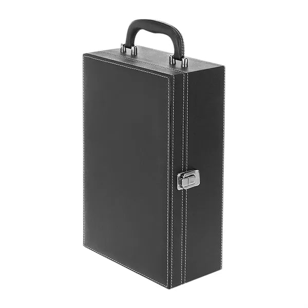 2-Bottle Wine Suitcase with 4-piece Corkscrew Tool Set