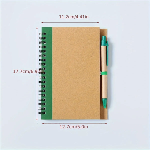 Eco Spiral Notebook w/ Ballpoint Pen
