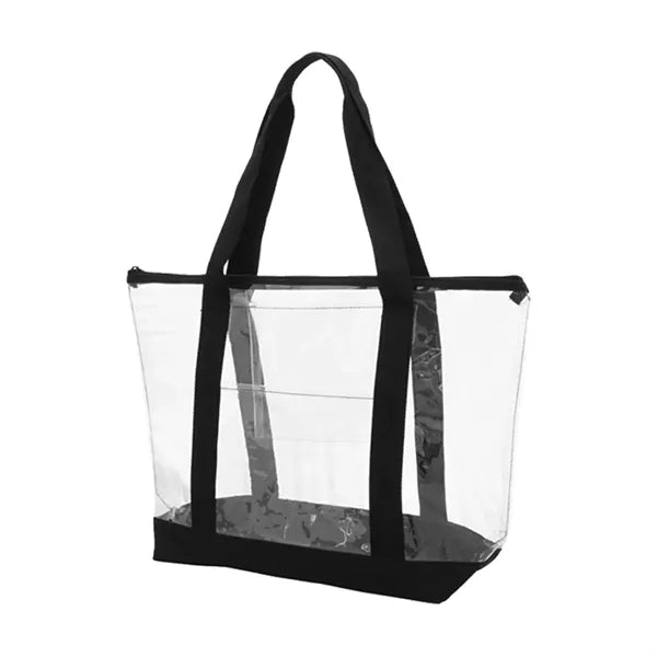 Clear Casual Zippered Boat Tote Security Work Bag