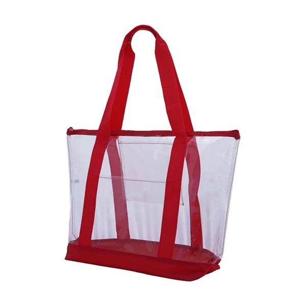 Clear Casual Zippered Boat Tote Security Work Bag