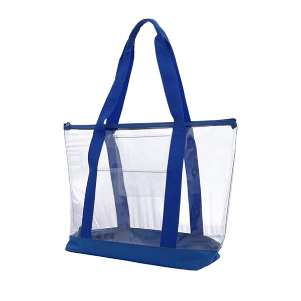 Clear Casual Zippered Boat Tote Security Work Bag