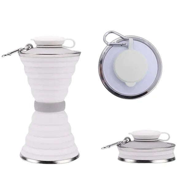 17 OZ Portable Silicone Collapsible Cup with Carabiner