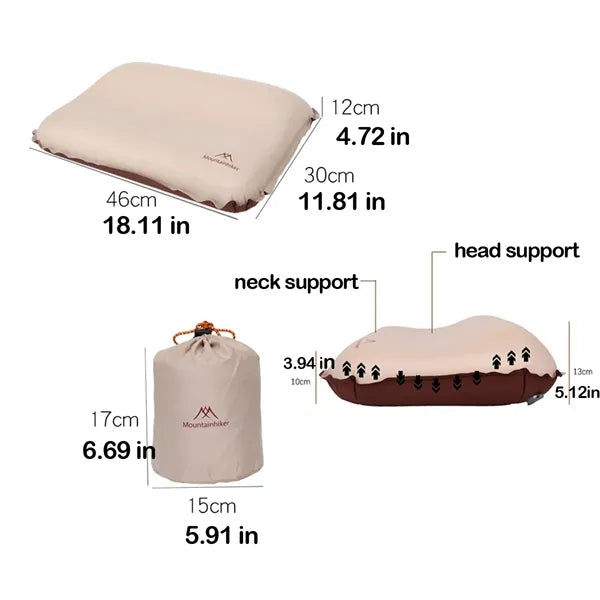 Portable Self-Inflating Folding Camping Pillow
