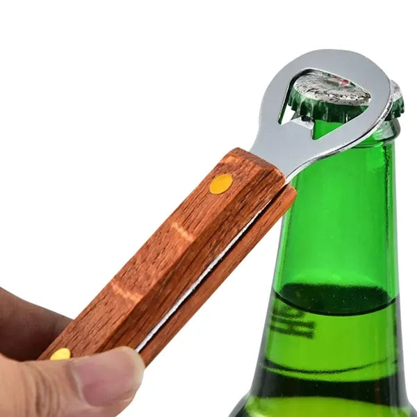 Dual-Ended Wood Bottle and Can Opener