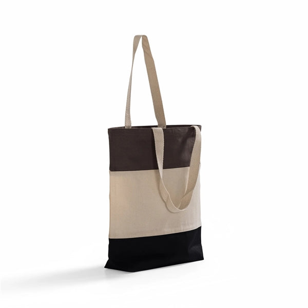 Tri-Color Canvas Tote Bag