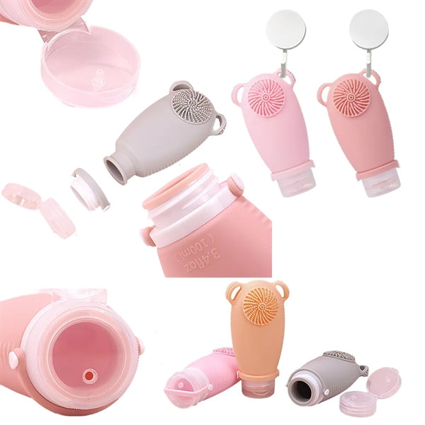 TSA-Approved Silicone Cosmetic Containers for Travel