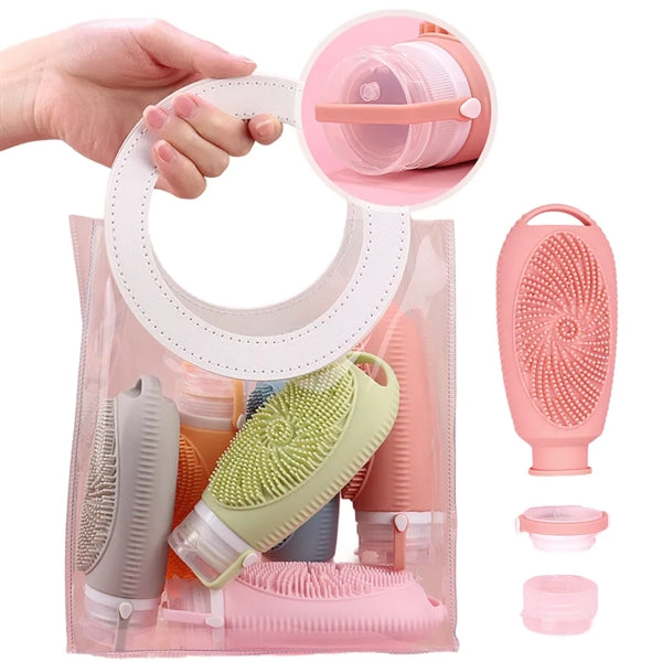 TSA-Approved Silicone Cosmetic Containers for Travel